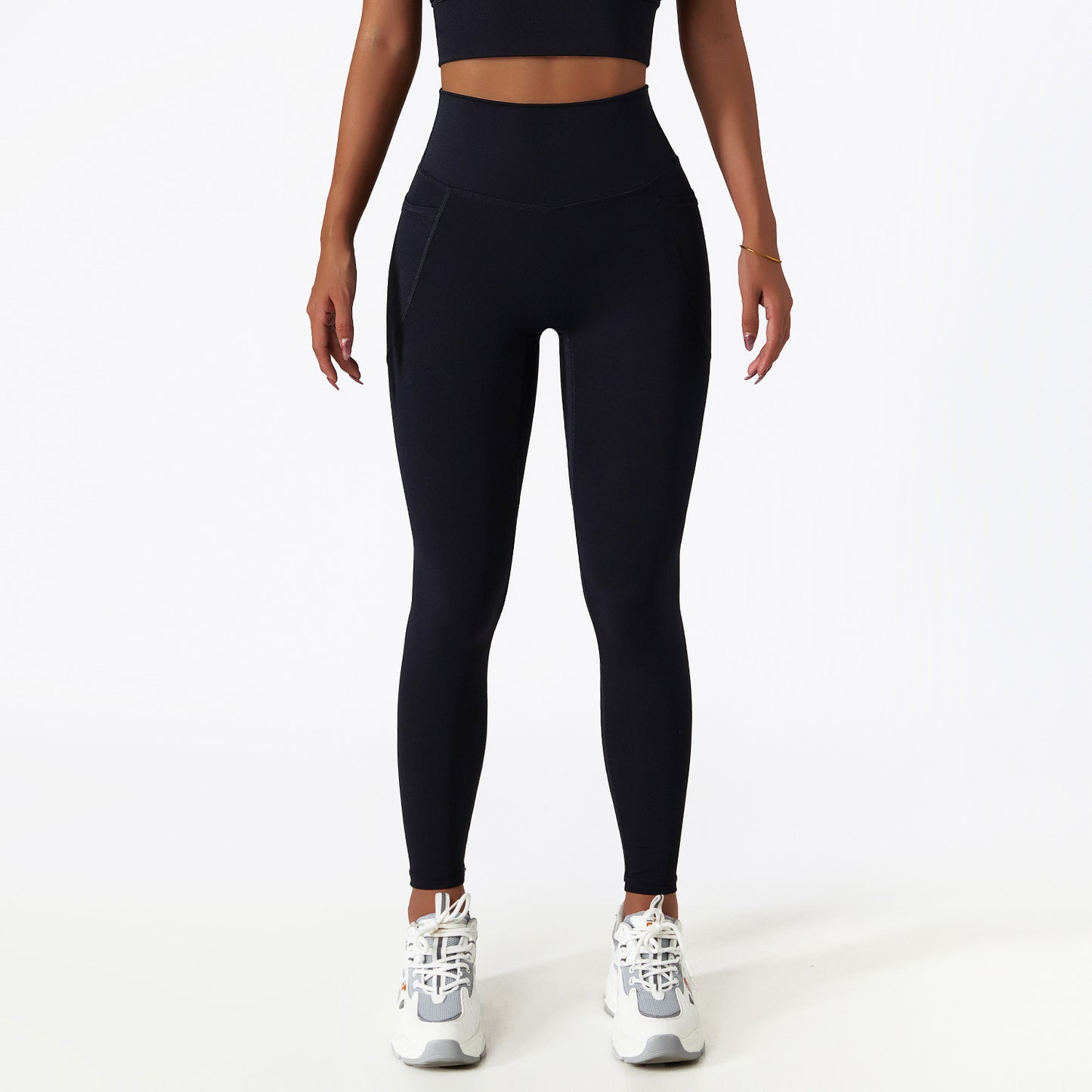 Breathable Cloud Feeling High Waist Hip Lift Yoga Pants Outer Wear Pocket Tight Exercise Running Pants Drying Fitness Pants