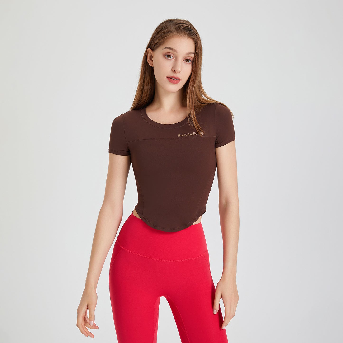 Women Sports Short Sleeve Quick Drying Slim Fit Slim Look Running Yoga Clothes T shirt round Neck Skin Friendly Breathable Sports Fitness Top