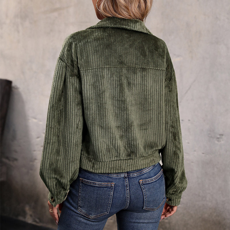 Autumn Winter Plush Casual Solid Color Women Clothing Coat
