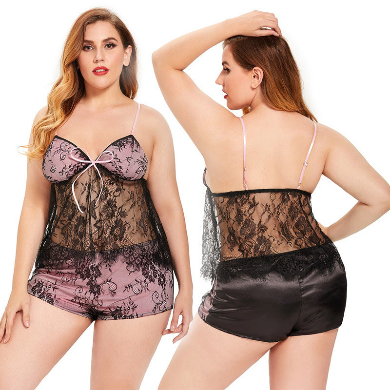 Plus la taille Sexy Lingerie dentelle couture jarretelle jupe dames Sexy costume