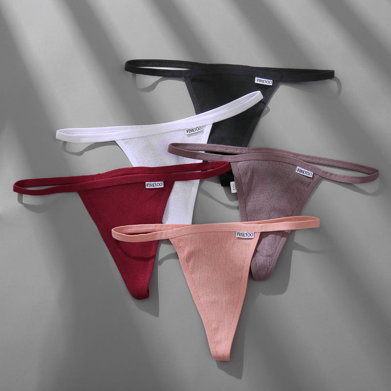 Femmes T-Back Taille Basse Sans Couture Sexy Fileté Coton Sous-Vêtements Femmes Mémoires