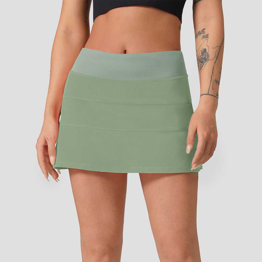 Jupe de tennis plissée femme jupe de sport femme anti-exposition danse yoga culotte fitness jupe