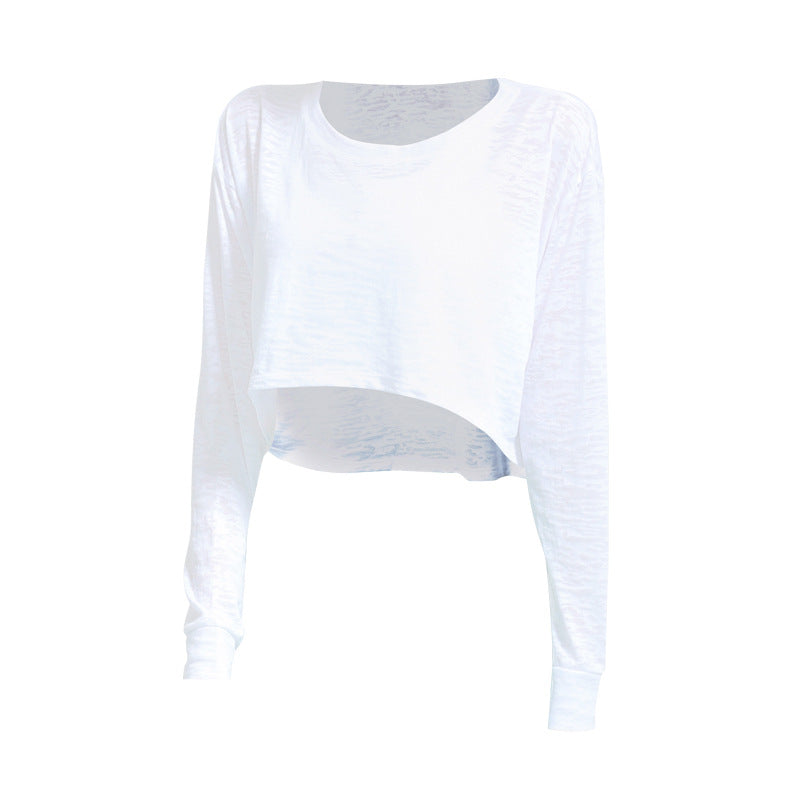 T-shirt allentata a maniche lunghe da donna Top sportivo Abbigliamento da yoga Abbigliamento da allenamento Camicetta ad asciugatura rapida