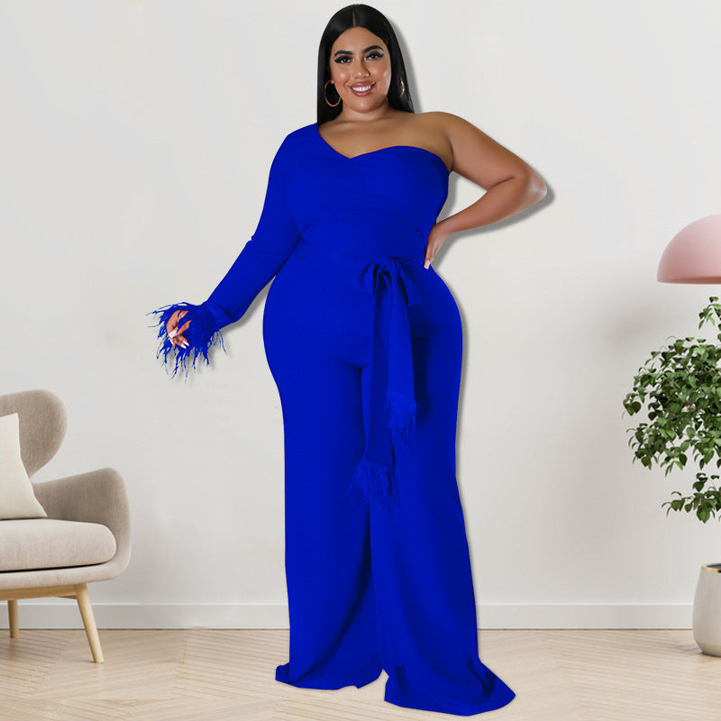 Vêtements Femme Grande Taille Combinaison Asymétrique La source