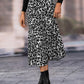 Leopard Print High Waist Elegant A Line Skirt