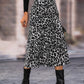 Leopard Print High Waist Elegant A Line Skirt