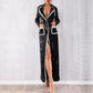 Ladies High End Niche Design Black Long Sleeved Dress Long Elegant Chanel Party Model