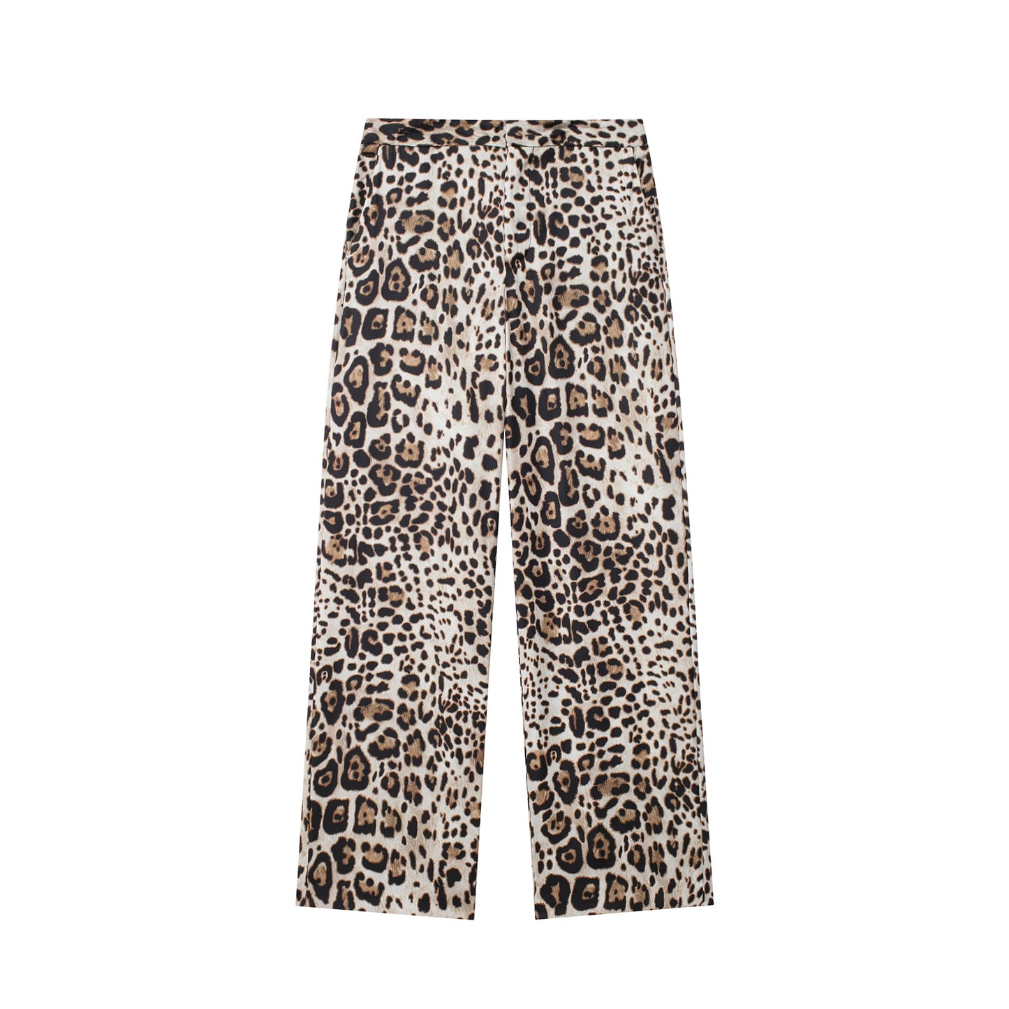 Leopard Print Shirt Straight Leg Pants