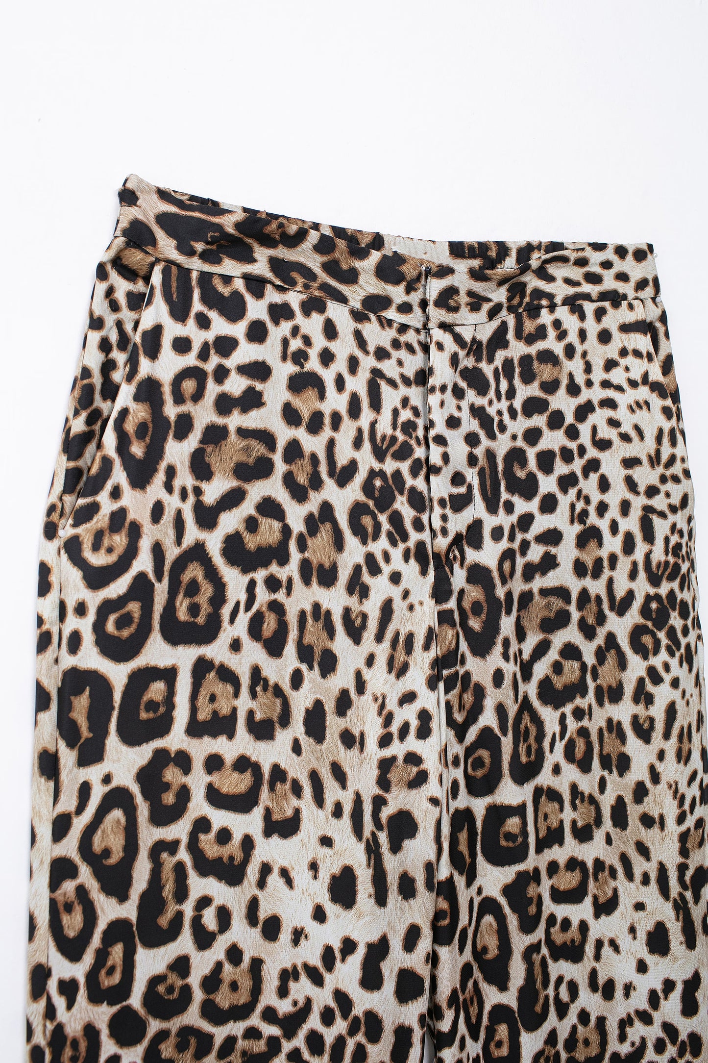 Leopard Print Shirt Straight Leg Pants