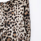 Leopard Print Shirt Straight Leg Pants