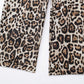 Leopard Print Shirt Straight Leg Pants