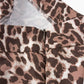 Leopard Print Vest Casual Trousers Suit Two Piece Set