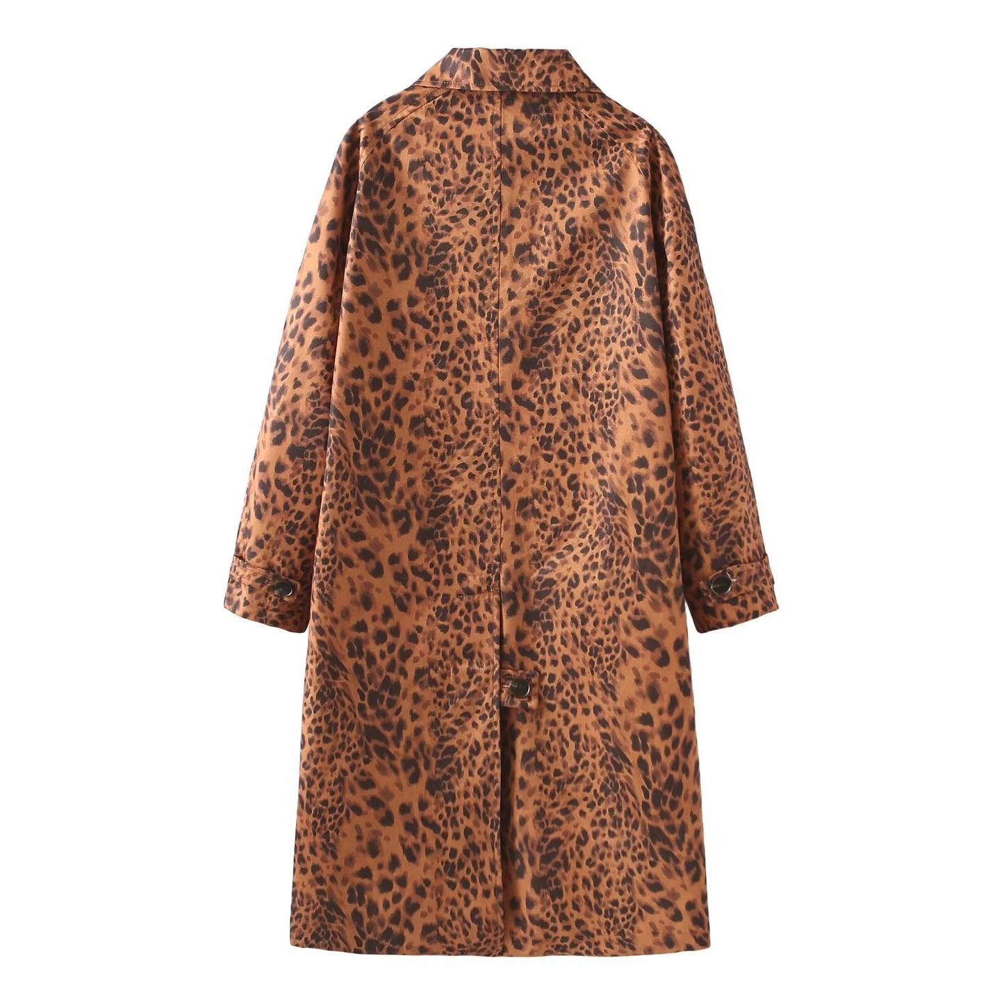 Casual Animal Pattern Floral Print Trench Coat