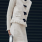 Women Clothing Autumn Classic Bowknot Decoration Knitted Coat Skirt Outfit
