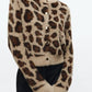 Women Clothing Animal Pattern Jacquard Artificial Fur Knitted Coat