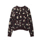 Women Clothing Animal Pattern Jacquard Artificial Fur Knitted Coat