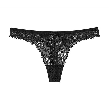 Women Underwear Hollow Out Cutout Breathable Low Waist Sexy Lace Purified Cotton Crotch Women Briefs