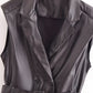 Women Clothing Winter Street Sleeveless Belt Faux Leather Trench Coat Dress