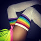 Chaussettes Sexy Strass Genou Chaussettes Rayées Femmes Bas Chaussettes Strass Chaussettes Hautes En Coton