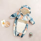 Baby Winter Clothes Newborn One-Piece Clothes Autumn And Winter Plush Thickened Outerwear Hugging Suit