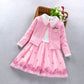 Elegant Girls clothing set new spring autumn Kids princess coat+dress 2Pcs suit for girl party children clothes