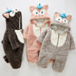 Thickened One-Piece Clothes Baby Clothes Newborn Baby Crawling Clothes Autumn And Winter Daffy Bear New Animal Shape