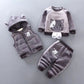 Autumn New Children's Clothing Autumn Clothing Plush Bear Three Piece Set Children's Suit Trend