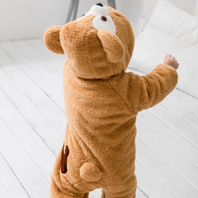 Thickened One-Piece Clothes Baby Clothes Newborn Baby Crawling Clothes Autumn And Winter Daffy Bear New Animal Shape