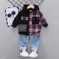 New Kids Clothes Baby Boys Costume Letter Tracksuit Tops Pants Children spring  Boys Outfits girls Set infantil Newborn 2PCS