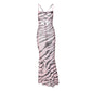 Women Clothing Summer Sexy Backless Print Slim Strap Dress