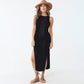 Knitted Sexy Hollow Out Cutout Split Beach Cover-up Dress Vacation Sun Protection Shirt Beach Cover Up