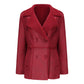 Faux Shearling Jacket Collared With Velvet Leather Coat Women Mid Length Autumn Winter Coat Suede Coat Women