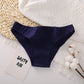 Women Briefs Basic Solid Color Cotton Underwear High Slit Comfortable T-Back