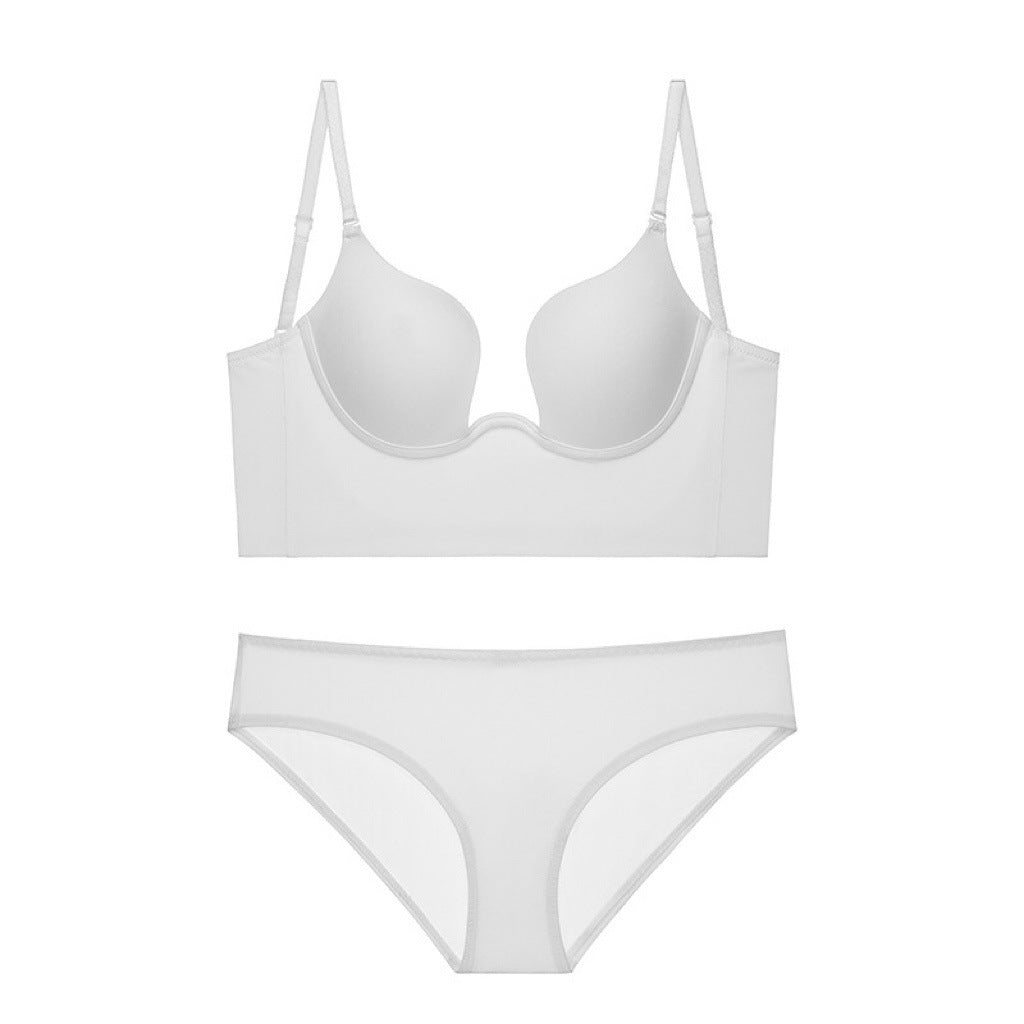 Sous-vêtements d'été femmes petite poitrine Push up en forme de U beauté dos vêtements multiples grande poitrine poitrine tenant Sexy ensemble de soutien-gorge