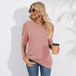 Solid Color Half Sleeves Knitwear Round Neck Puff Sleeve All Matching Hoodie