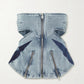Blue strapless