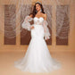 Wedding Dress Fishtail Gown off Shoulder Tube Top Hollow Out Cutout out Bridal Wedding Dress Elegant