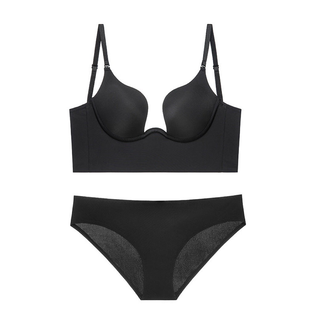 Sous-vêtements d'été femmes petite poitrine Push up en forme de U beauté dos vêtements multiples grande poitrine poitrine tenant Sexy ensemble de soutien-gorge