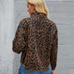 Loose Street Personality Leopard Print Denim Short Coat Women