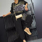 New Leopard Print Stud for Autumn Winter Bronzing Sweater Two Piece Casual Pants Loose