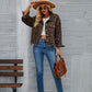 Loose Street Personality Leopard Print Denim Short Coat Women