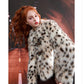 Women Fur Jacket Faux Fur Coat Collared Warm Wool Coat Casual Leopard Print Short Clothing