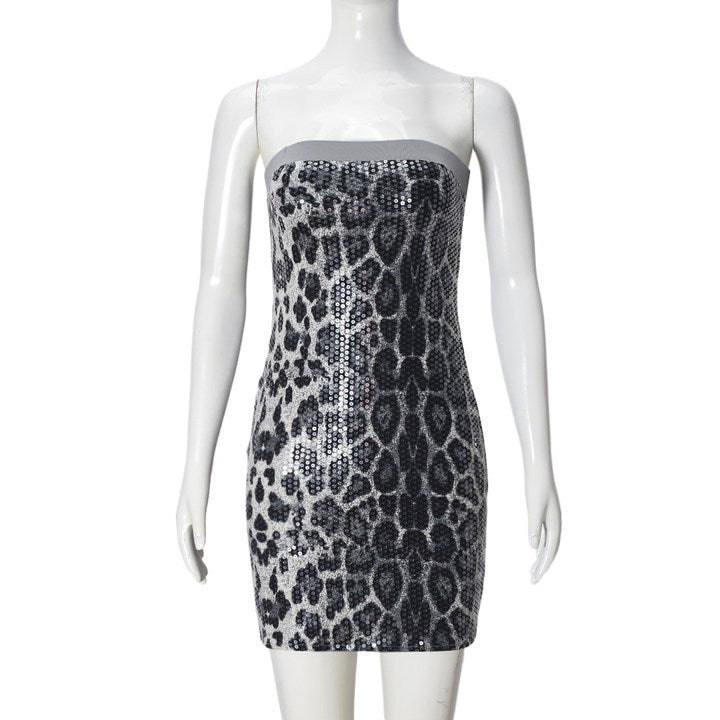 Leopard-print gray