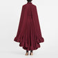 Australian Luxury Cape Dress Sexy V-neck Flounce Elegant Dress