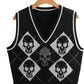 Vest Vest Coat Autumn Winter  Women Clothing Outerwear Knitted Halloween Sweater V-neck