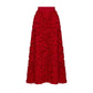 Women Autumn Winter Petal Design Long Skirt