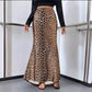 Leopard Print Printed Sexy Sheath Fishtail Skirt Mop Skirt Women Spring Clothing Drape Dress