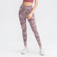 Printed Yoga Trousers Women Nude Double-Sided Brushed High Waist Hip Lift Tight No Embarrassment Line Fitness Trouser