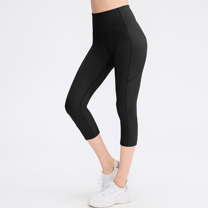 Pants Pocket Women Stretch Skinny Hip Raise Fitness Running Workout Pant
