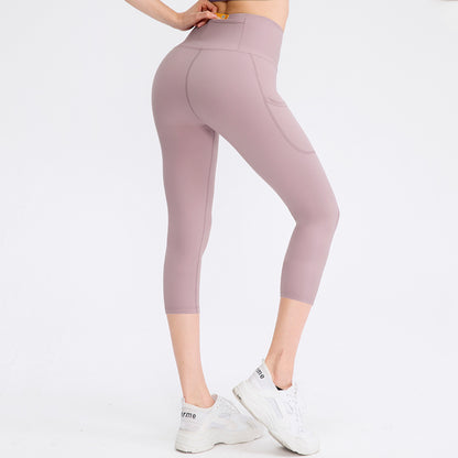 Pants Pocket Women Stretch Skinny Hip Raise Fitness Running Workout Pant
